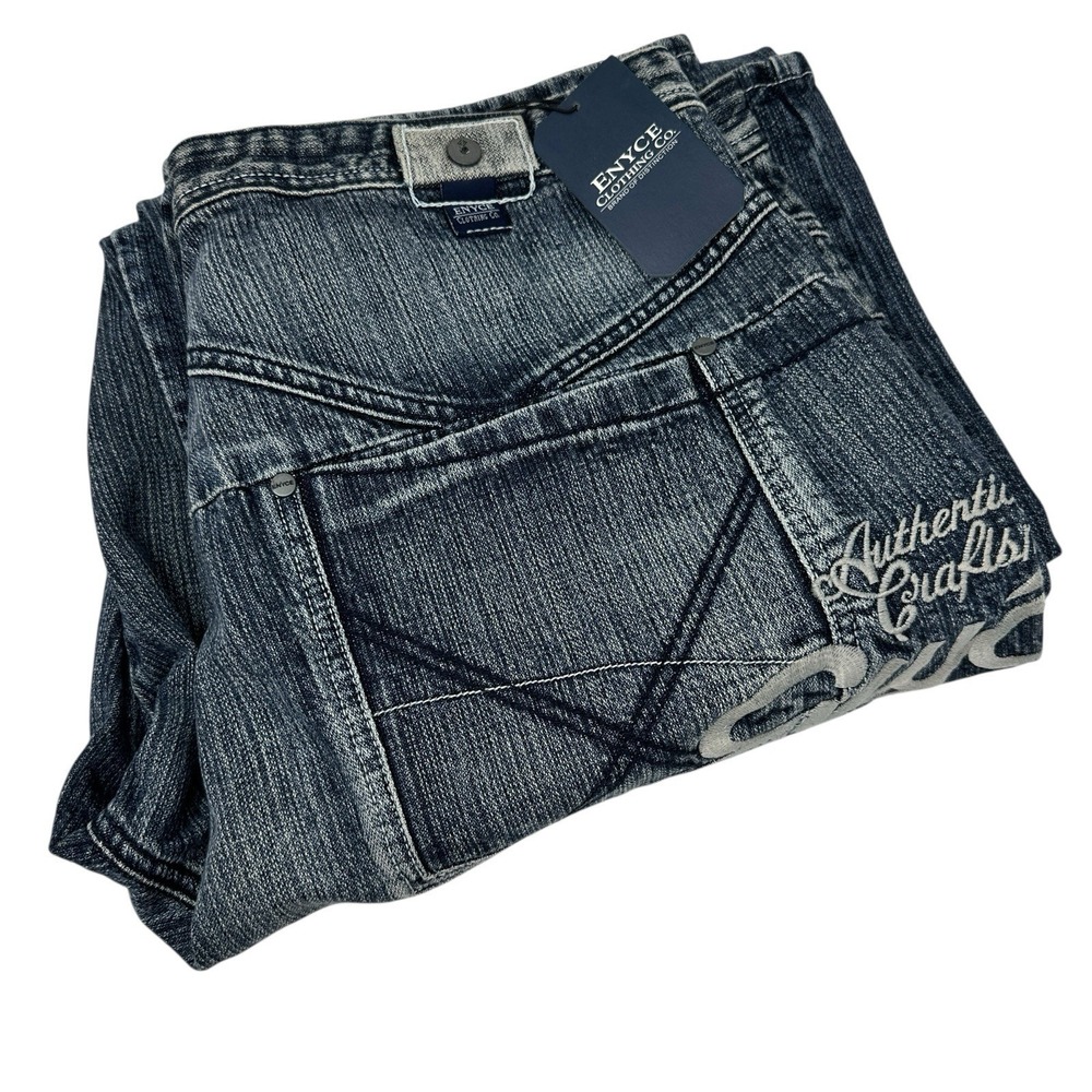 ENYCE NWT Clothing Co. Mens‎ Baggy Jeans Blue Denim Wide Straight Y2K 40x35